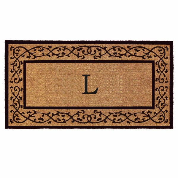 Calloway Mills Monogram Door Mat, Black, Natural, 36 in W x 72 in L 120073672L - main